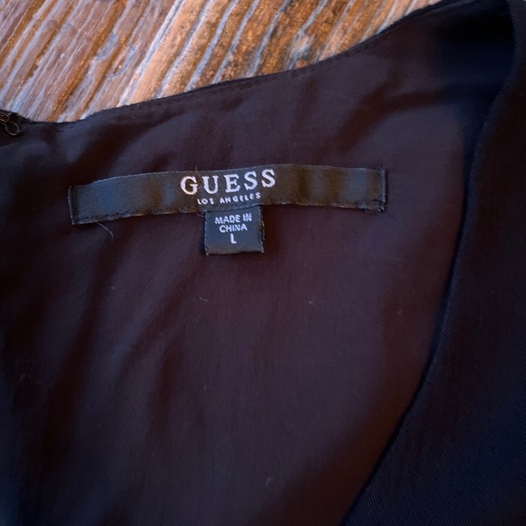 Guess Marciano black dress with embroidered flower sleeves - Picture 4 of 4